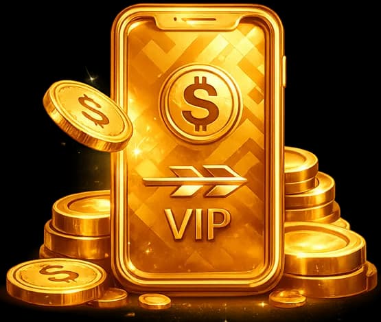 Telefone dourado representando suporte online