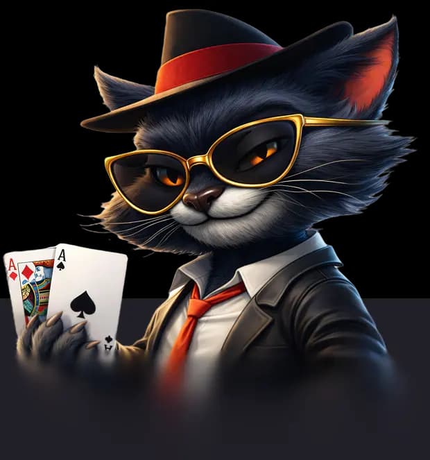 Gato com cartas